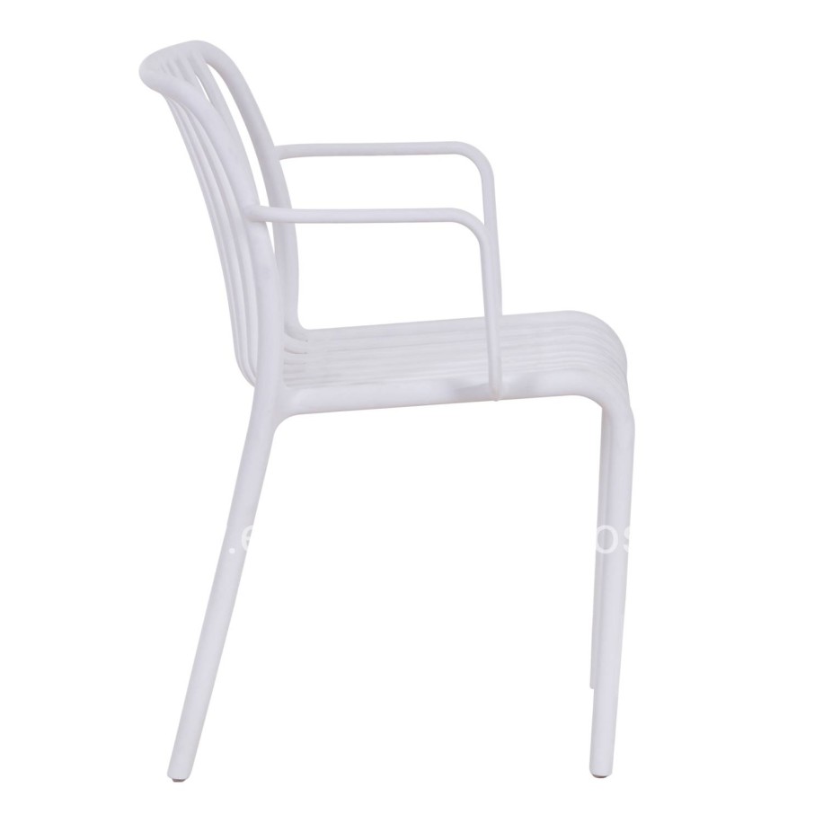 ARMCHAIR OUTDOOR CONVEE HM6105.01 POLYPROPYLENE IN WHITE 55x56x79H cm.