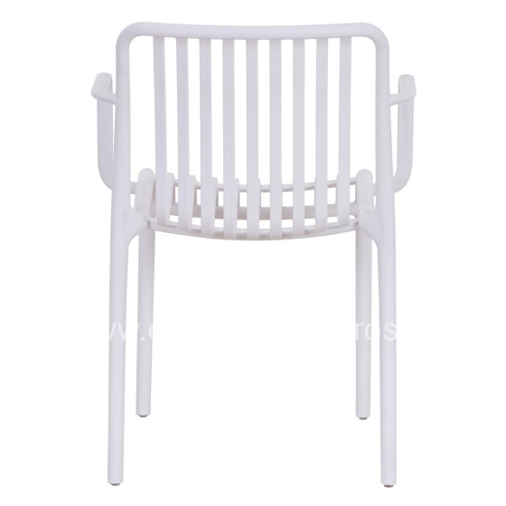 ARMCHAIR OUTDOOR CONVEE HM6105.01 POLYPROPYLENE IN WHITE 55x56x79H cm.
