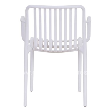 ARMCHAIR OUTDOOR CONVEE HM6105.01 POLYPROPYLENE IN WHITE 55x56x79H cm.