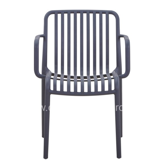 ARMCHAIR OUTDOOR CONVEE HM6105.03 POLYPROPYLENE IN GREY 55x56x79H cm.