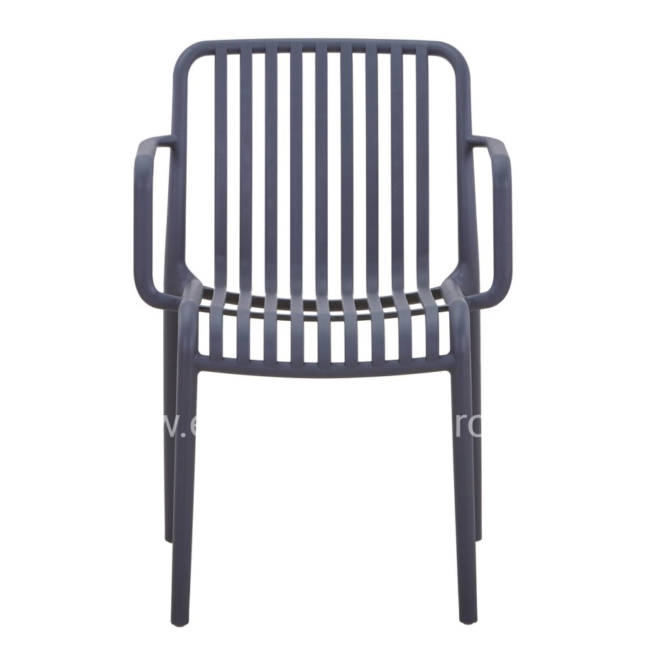 ARMCHAIR OUTDOOR CONVEE HM6105.03 POLYPROPYLENE IN GREY 55x56x79H cm.