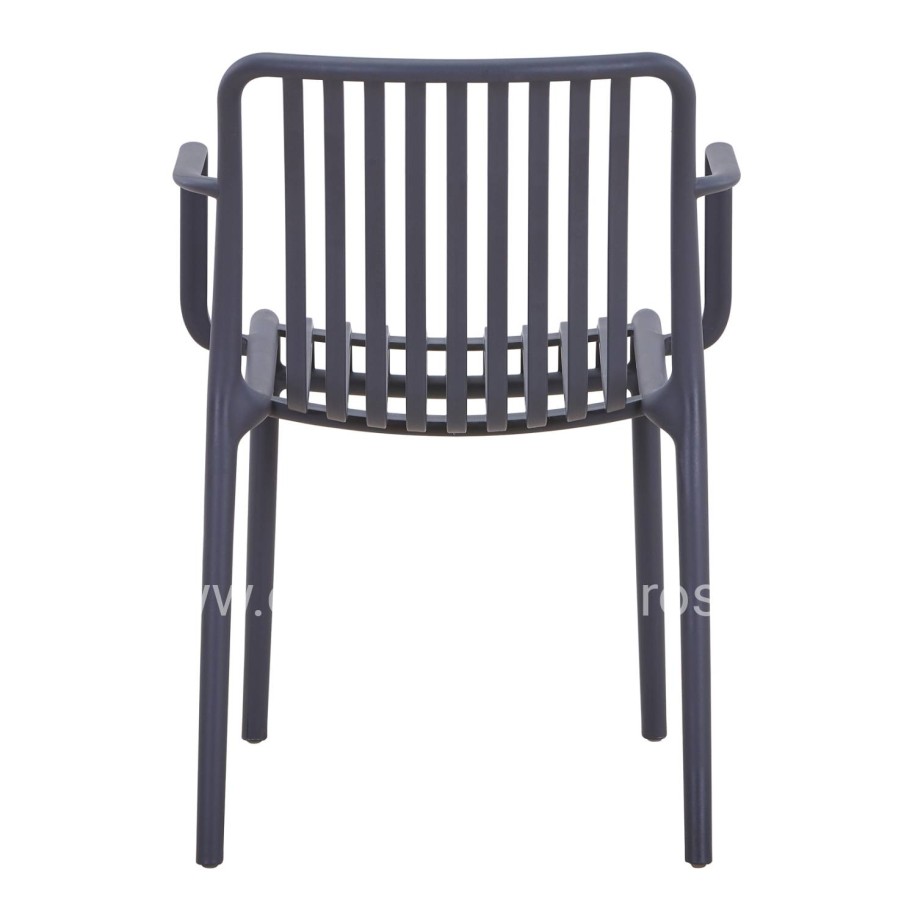 ARMCHAIR OUTDOOR CONVEE HM6105.03 POLYPROPYLENE IN GREY 55x56x79H cm.