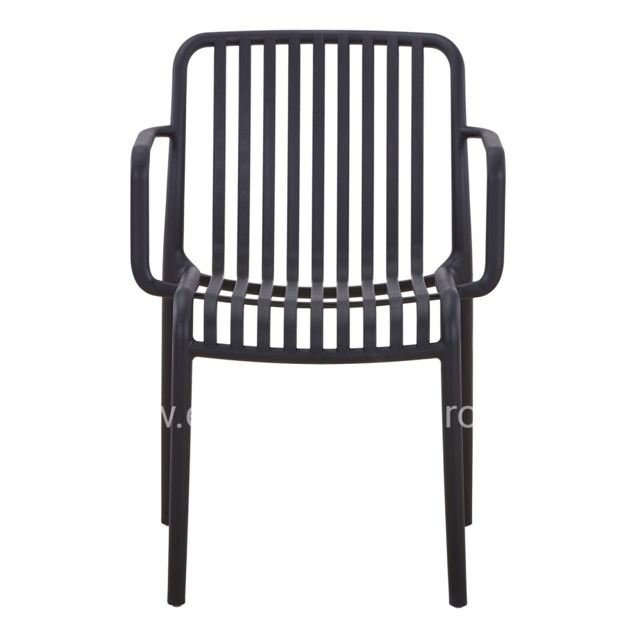 ARMCHAIR OUTDOOR CONVEE HM6105.02 POLYPROPYLENE IN BLACK 55x56x79H cm.