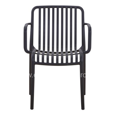 ARMCHAIR OUTDOOR CONVEE HM6105.02 POLYPROPYLENE IN BLACK 55x56x79H cm.