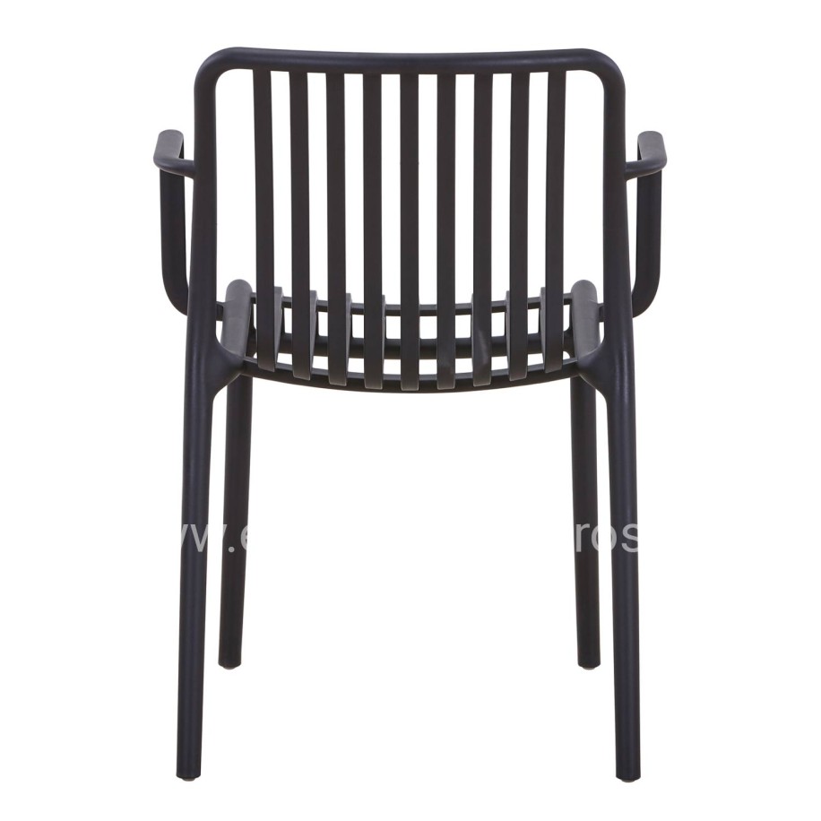 ARMCHAIR OUTDOOR CONVEE HM6105.02 POLYPROPYLENE IN BLACK 55x56x79H cm.