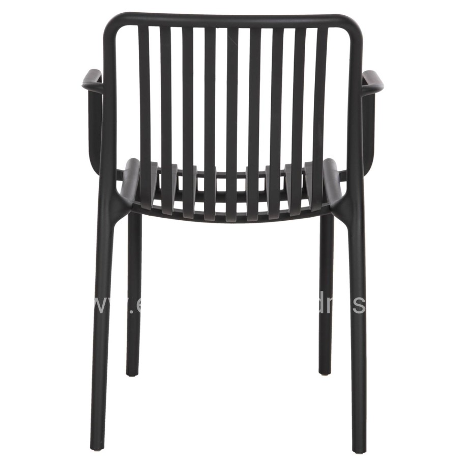 ARMCHAIR OUTDOOR CONVEE HM6105.02 POLYPROPYLENE IN BLACK 55x56x79H cm.
