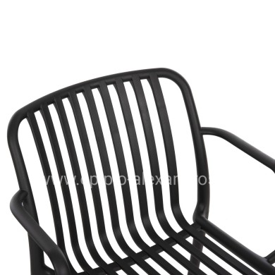 ARMCHAIR OUTDOOR CONVEE HM6105.02 POLYPROPYLENE IN BLACK 55x56x79H cm.