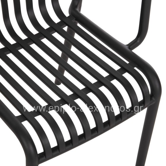ARMCHAIR OUTDOOR CONVEE HM6105.02 POLYPROPYLENE IN BLACK 55x56x79H cm.