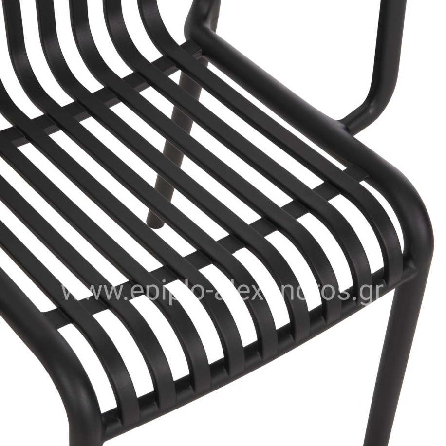 ARMCHAIR OUTDOOR CONVEE HM6105.02 POLYPROPYLENE IN BLACK 55x56x79H cm.