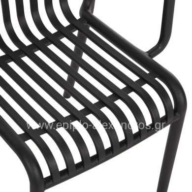ARMCHAIR OUTDOOR CONVEE HM6105.02 POLYPROPYLENE IN BLACK 55x56x79H cm.