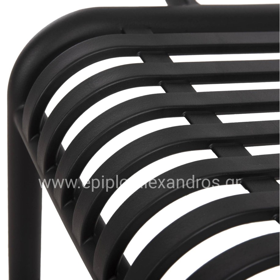 ARMCHAIR OUTDOOR CONVEE HM6105.02 POLYPROPYLENE IN BLACK 55x56x79H cm.
