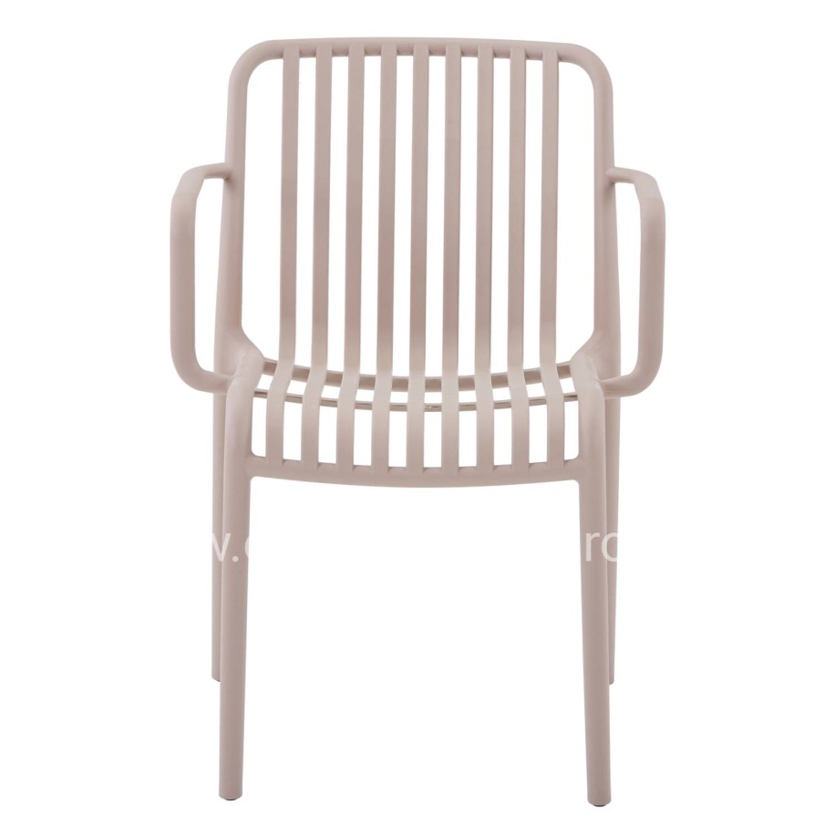 ARMCHAIR OUTDOOR CONVEE HM6105.04 POLYPROPYLENE IN CAPPUCCINO 55x56x79H cm.