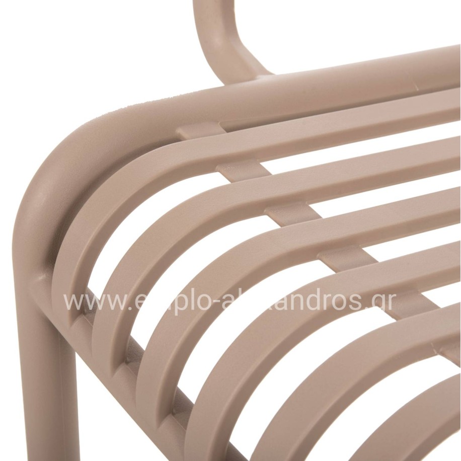 ARMCHAIR OUTDOOR CONVEE HM6105.04 POLYPROPYLENE IN CAPPUCCINO 55x56x79H cm.