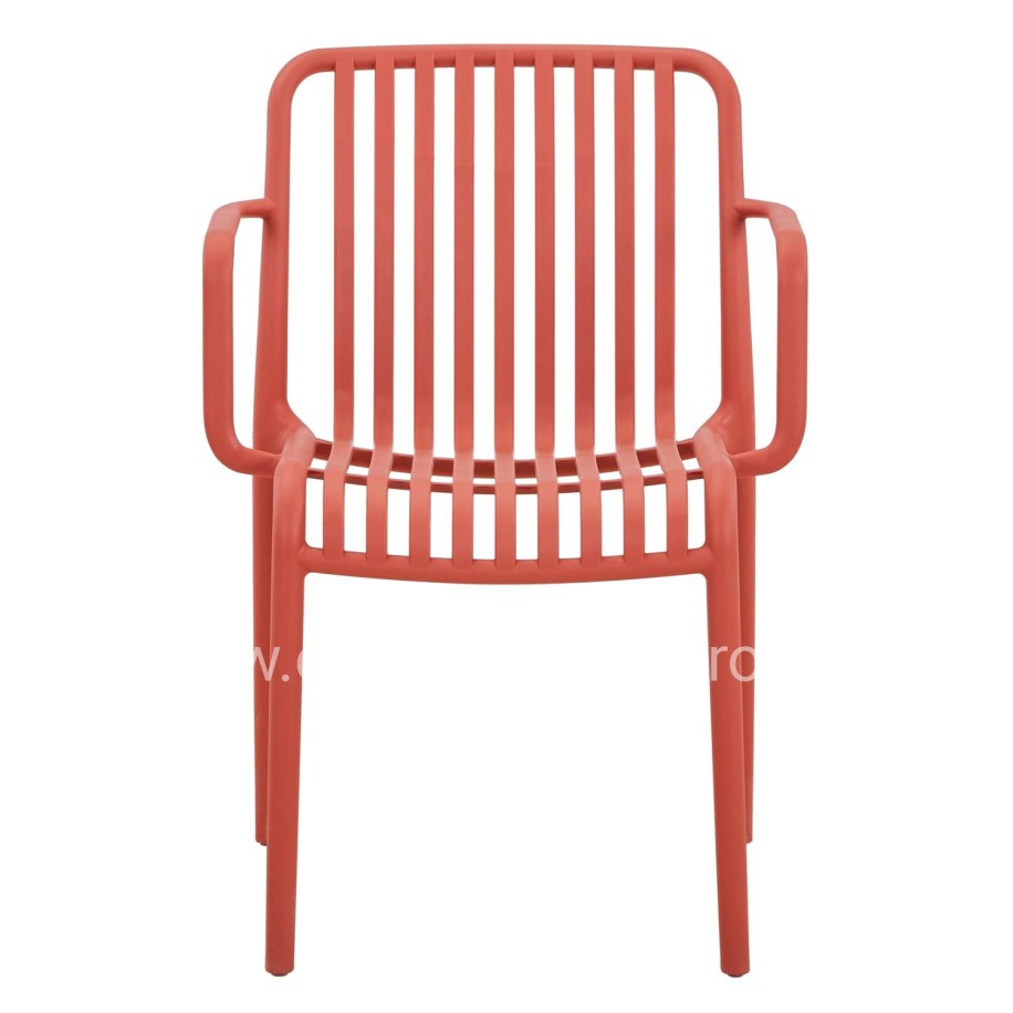 ARMCHAIR OUTDOOR CONVEE HM6105.05 POLYPROPYLENE IN RED 44,5x52,5x79H cm.