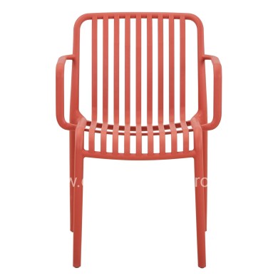 ARMCHAIR OUTDOOR CONVEE HM6105.05 POLYPROPYLENE IN RED 44,5x52,5x79H cm.