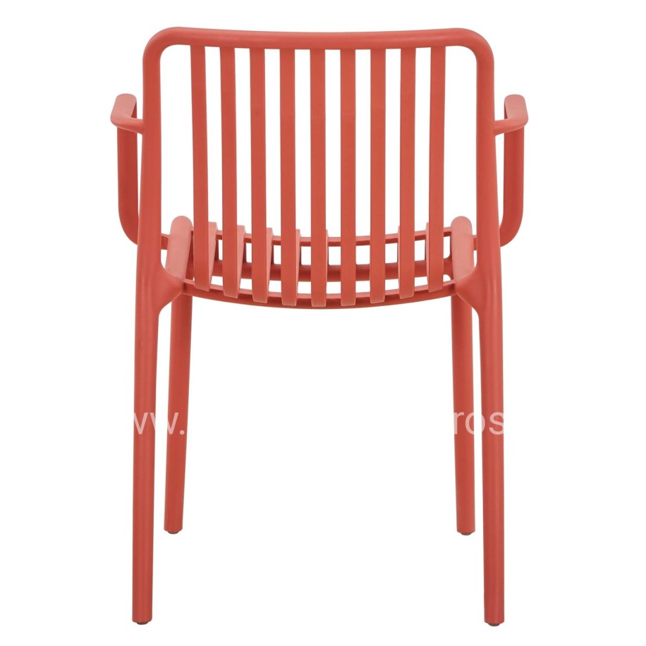ARMCHAIR OUTDOOR CONVEE HM6105.05 POLYPROPYLENE IN RED 44,5x52,5x79H cm.