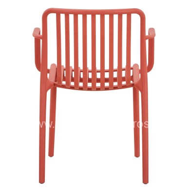 ARMCHAIR OUTDOOR CONVEE HM6105.05 POLYPROPYLENE IN RED 44,5x52,5x79H cm.