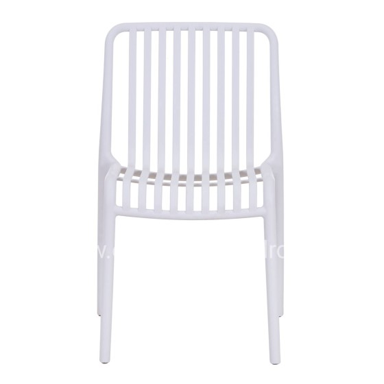 CHAIR OUTDOOR CONVEE HM6104.01 POLYPROPYLENE IN WHITE 48x56x79Hcm.