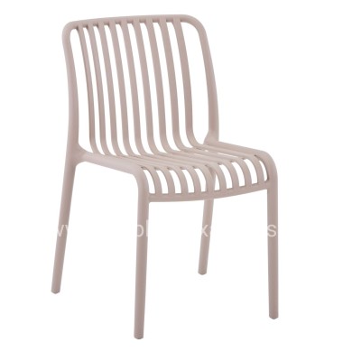 CHAIR OUTDOOR CONVEE HM6104.04 POLYPROPYLENE IN CAPPUCCINO 48x56x79Hcm.