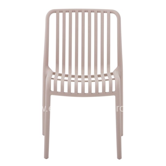 CHAIR OUTDOOR CONVEE HM6104.04 POLYPROPYLENE IN CAPPUCCINO 48x56x79Hcm.