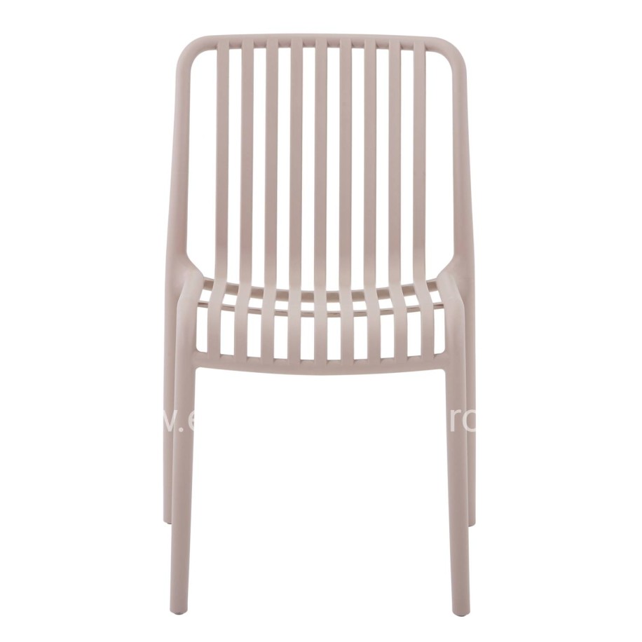 CHAIR OUTDOOR CONVEE HM6104.04 POLYPROPYLENE IN CAPPUCCINO 48x56x79Hcm.