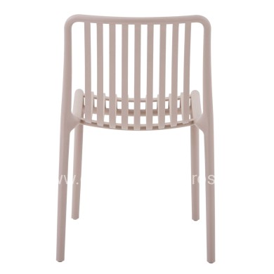 CHAIR OUTDOOR CONVEE HM6104.04 POLYPROPYLENE IN CAPPUCCINO 48x56x79Hcm.