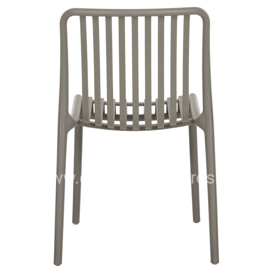 CHAIR OUTDOOR CONVEE HM6104.07 POLYPROPYLENE IN DARK OLIVE 48x56x79Hcm.