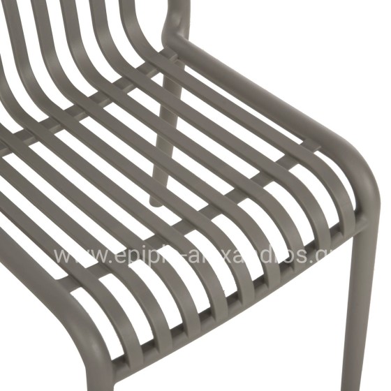 CHAIR OUTDOOR CONVEE HM6104.07 POLYPROPYLENE IN DARK OLIVE 48x56x79Hcm.