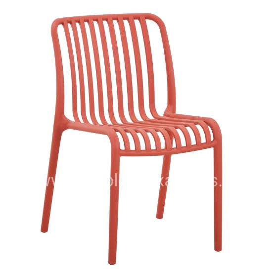 CHAIR OUTDOOR CONVEE HM6104.05 POLYPROPYLENE IN RED 49x59x79.5Hcm.