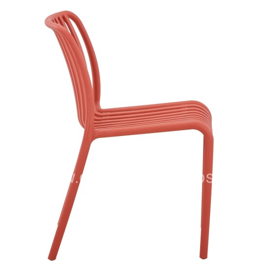 CHAIR OUTDOOR CONVEE HM6104.05 POLYPROPYLENE IN RED 49x59x79.5Hcm.