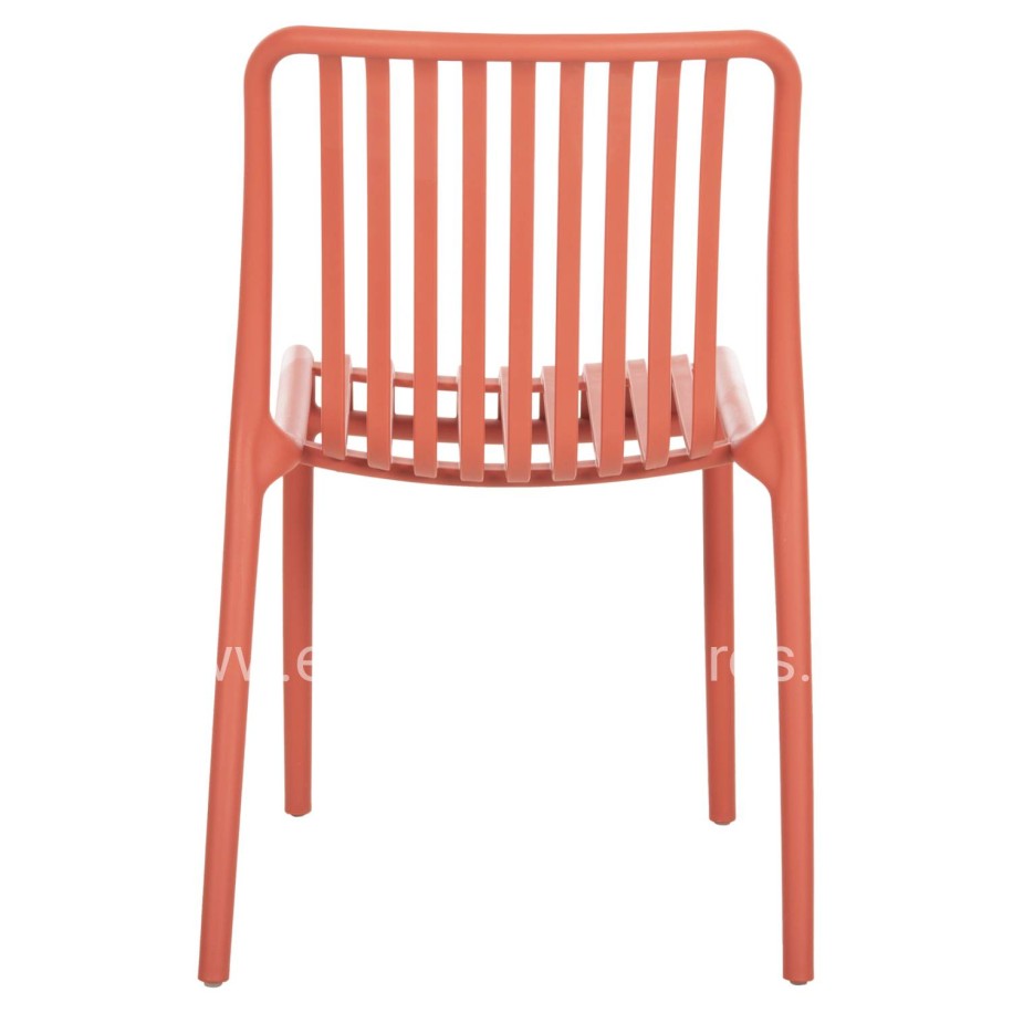 CHAIR OUTDOOR CONVEE HM6104.05 POLYPROPYLENE IN RED 49x59x79.5Hcm.