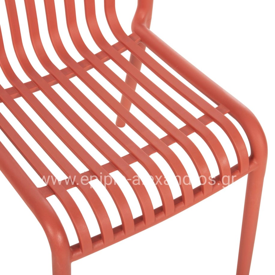 CHAIR OUTDOOR CONVEE HM6104.05 POLYPROPYLENE IN RED 49x59x79.5Hcm.