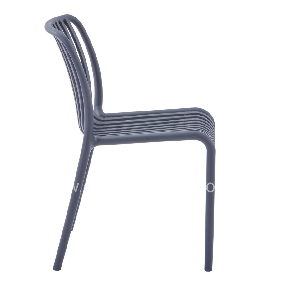 CHAIR OUTDOOR CONVEE HM6104.03 POLYPROPYLENE IN GREY 48x56x79Hcm.