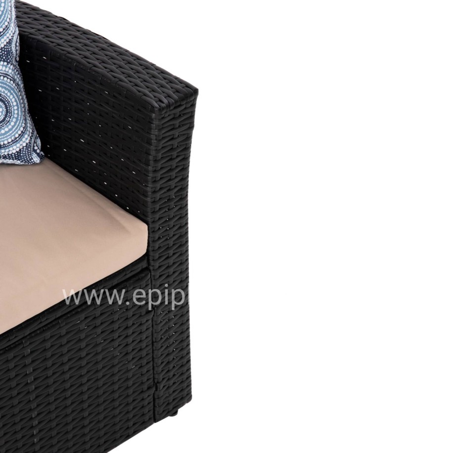 ΣΑΛΟΝΙ ΕΞ.ΧΩΡΟΥ 4ΤΜΧ THORE HM5978 ΣΥΝΘ. RATTAN ΜΑΥΡΟ-ΜΠΕΖ ΜΑΞΙΛΑΡΙΑ