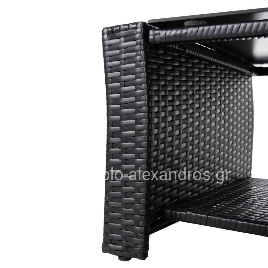 ΣΑΛΟΝΙ ΕΞ.ΧΩΡΟΥ 4ΤΜΧ THORE HM5978 ΣΥΝΘ. RATTAN ΜΑΥΡΟ-ΜΠΕΖ ΜΑΞΙΛΑΡΙΑ