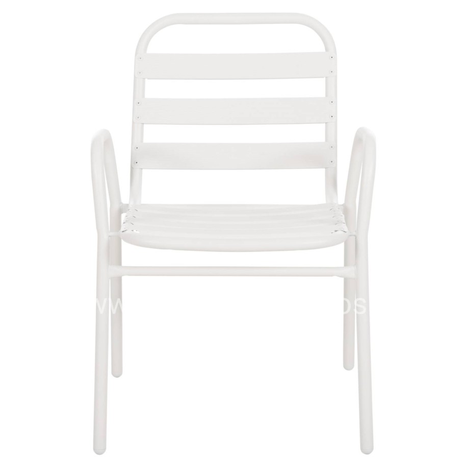 CHAIR PRELUDE HM5970.02 METAL FRAME-ALUMINUM SEAT & BACKREST-WHITE 54x56x79Hcm.