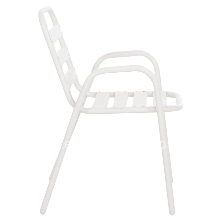 CHAIR PRELUDE HM5970.02 METAL FRAME-ALUMINUM SEAT & BACKREST-WHITE 54x56x79Hcm.