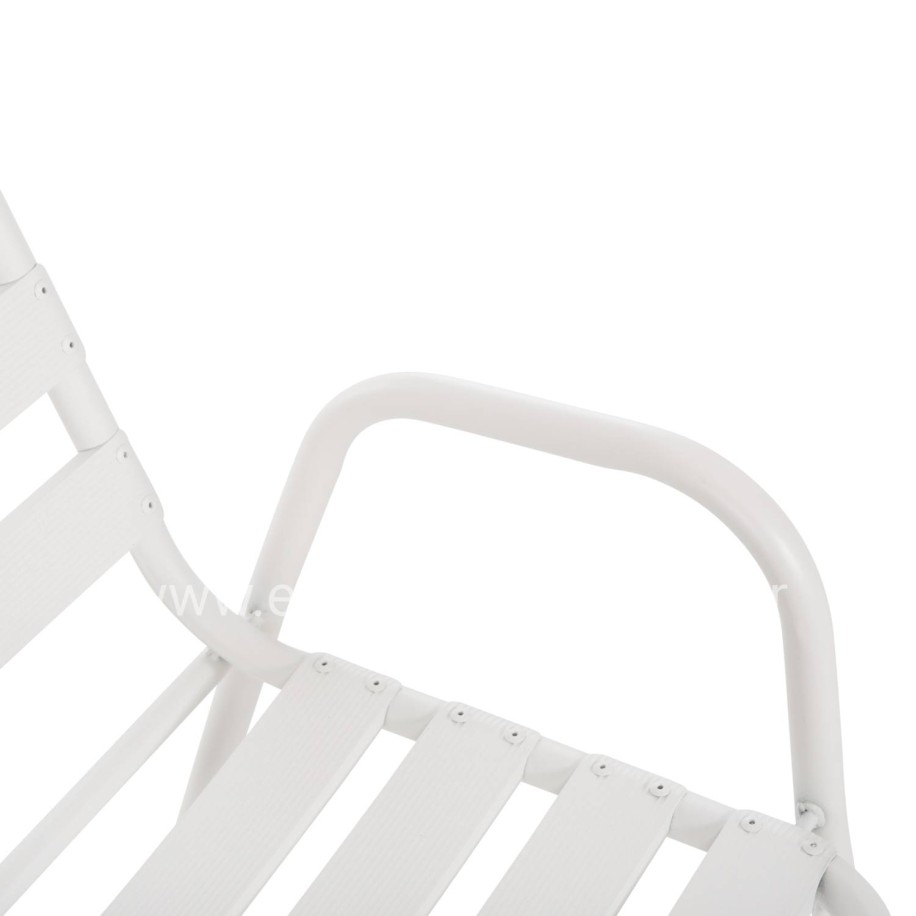 CHAIR PRELUDE HM5970.02 METAL FRAME-ALUMINUM SEAT & BACKREST-WHITE 54x56x79Hcm.