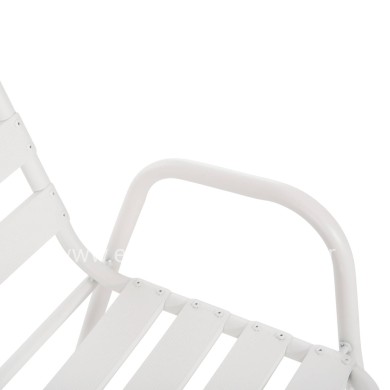 CHAIR PRELUDE HM5970.02 METAL FRAME-ALUMINUM SEAT & BACKREST-WHITE 54x56x79Hcm.
