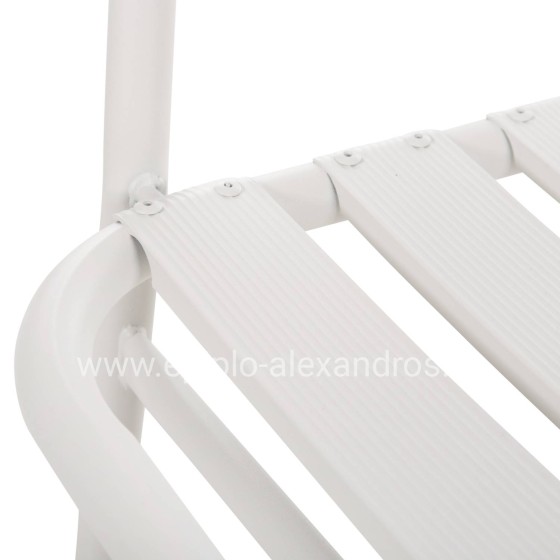 CHAIR PRELUDE HM5970.02 METAL FRAME-ALUMINUM SEAT & BACKREST-WHITE 54x56x79Hcm.