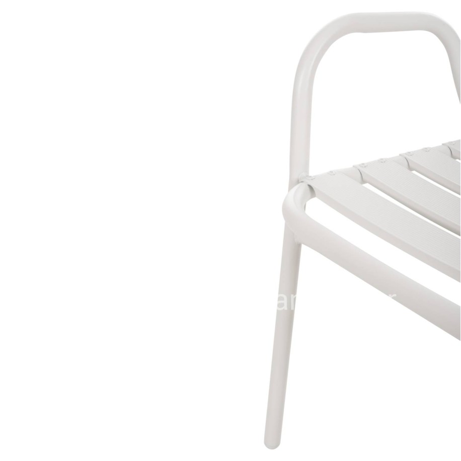 CHAIR PRELUDE HM5970.02 METAL FRAME-ALUMINUM SEAT & BACKREST-WHITE 54x56x79Hcm.