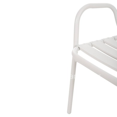 CHAIR PRELUDE HM5970.02 METAL FRAME-ALUMINUM SEAT & BACKREST-WHITE 54x56x79Hcm.
