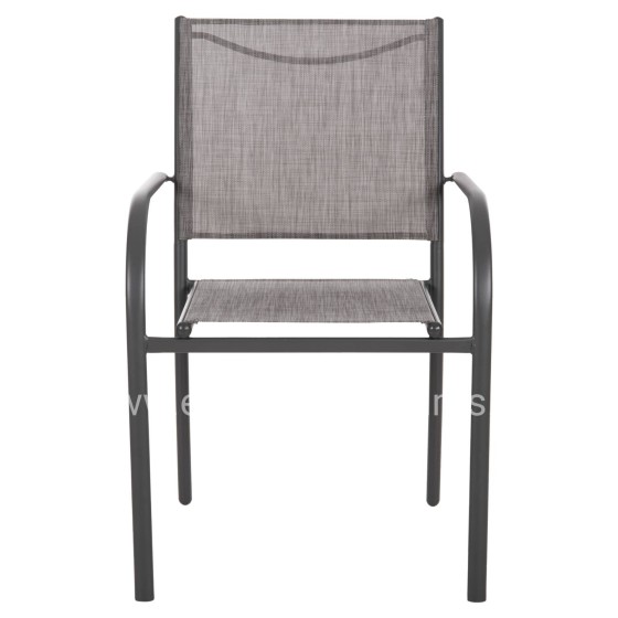 OUTDOOR ARMCHAIR REDAN HM5976.01 GREY METAL-GREY TEXTILENE 56x60x88Hcm.