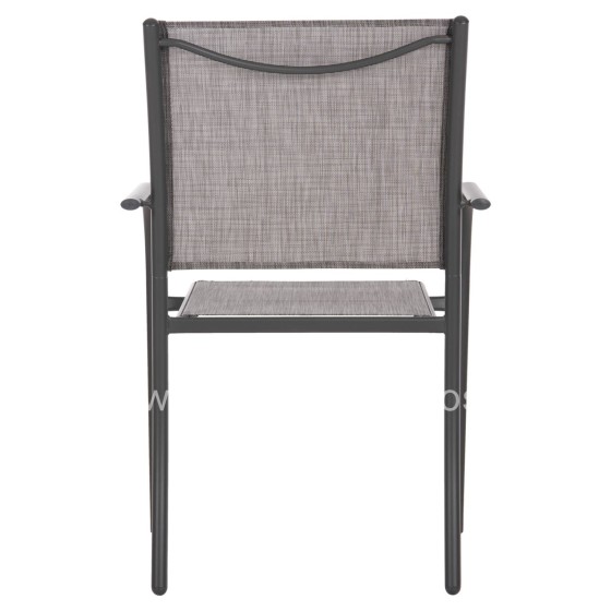 OUTDOOR ARMCHAIR REDAN HM5976.01 GREY METAL-GREY TEXTILENE 56x60x88Hcm.