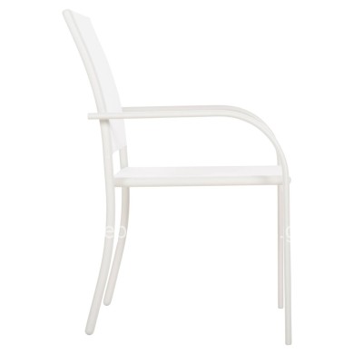 OUTDOOR ARMCHAIR REDAN HM5976.02 WHITE METAL-WHITE TEXTILENE 56x60x88Hcm.