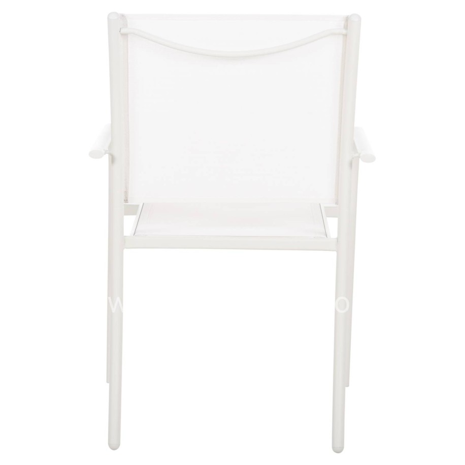 OUTDOOR ARMCHAIR REDAN HM5976.02 WHITE METAL-WHITE TEXTILENE 56x60x88Hcm.