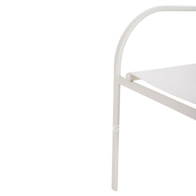 OUTDOOR ARMCHAIR REDAN HM5976.02 WHITE METAL-WHITE TEXTILENE 56x60x88Hcm.