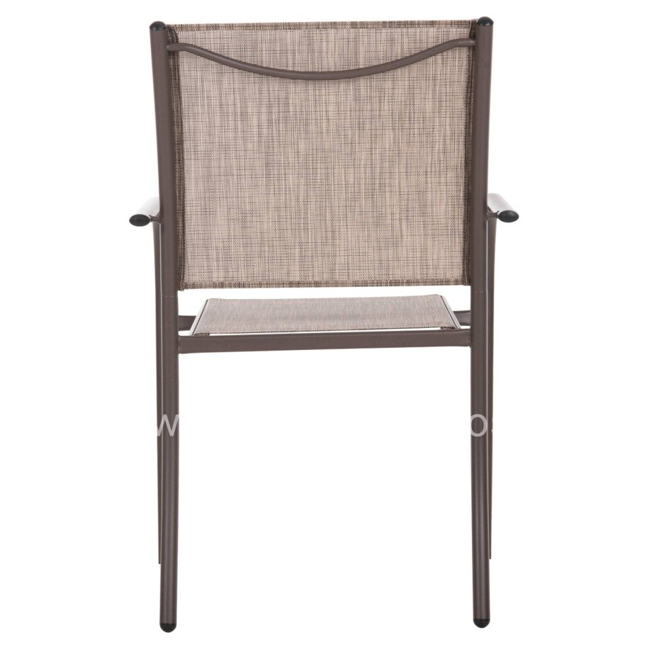 OUTDOOR ARMCHAIR REDAN HM5976.05 BROWN METAL-BROWN TEXTILENE 56x60x88Hcm.