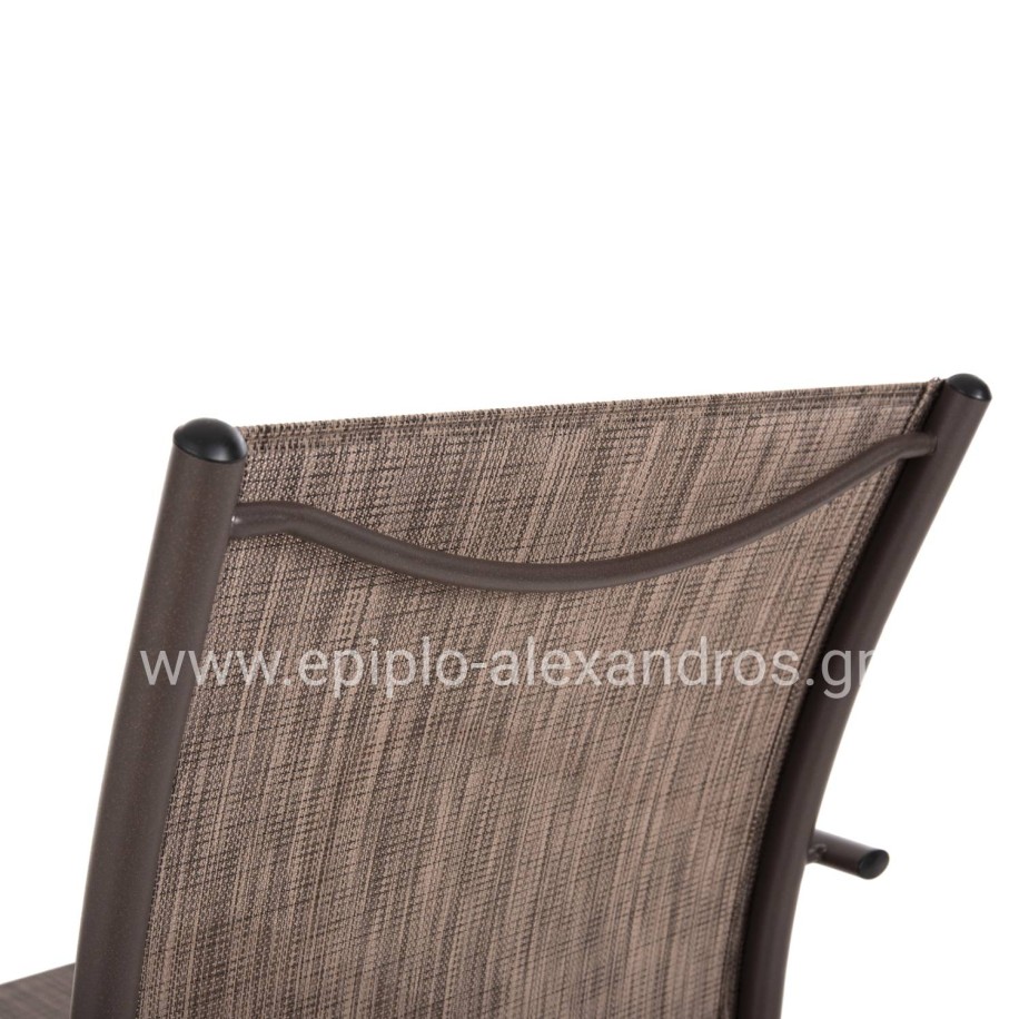 OUTDOOR ARMCHAIR REDAN HM5976.05 BROWN METAL-BROWN TEXTILENE 56x60x88Hcm.