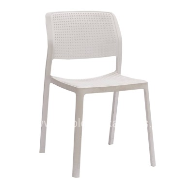 CHAIR OUTDOOR COMFEE HM6101.01 POLYPROPYLENE IN WHITE 41x57x82H cm.